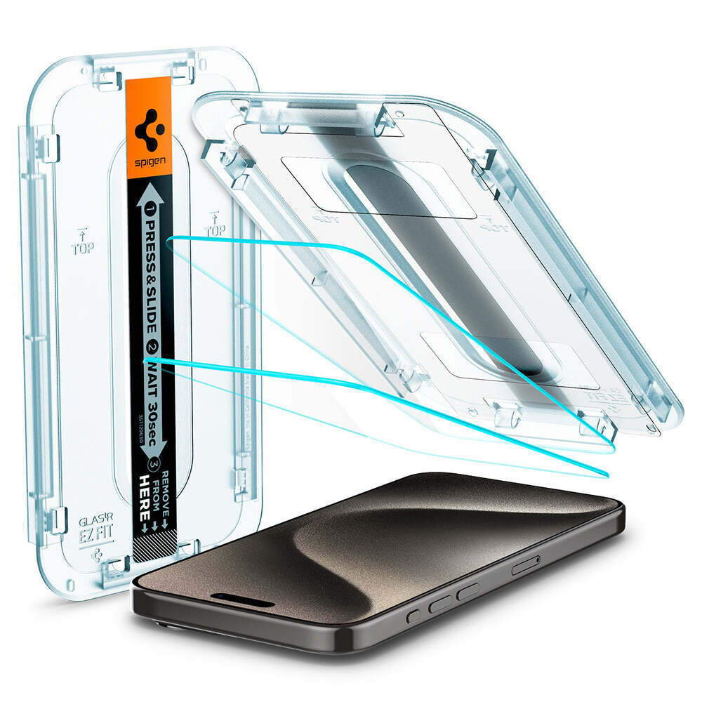 iPhone 15 Pro Max Glass Screen Protector EZ Fit GLAS.tR Slim 2PCS