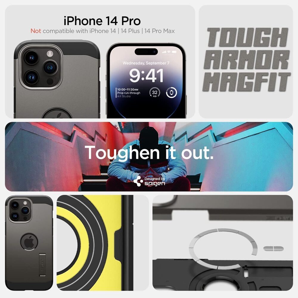 Spigen iPhone 15 Plus Case Tough Armor MagFit