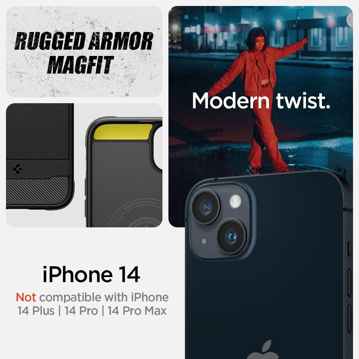  Spigen Rugged Armor Designed for iPhone 13 Mini Case