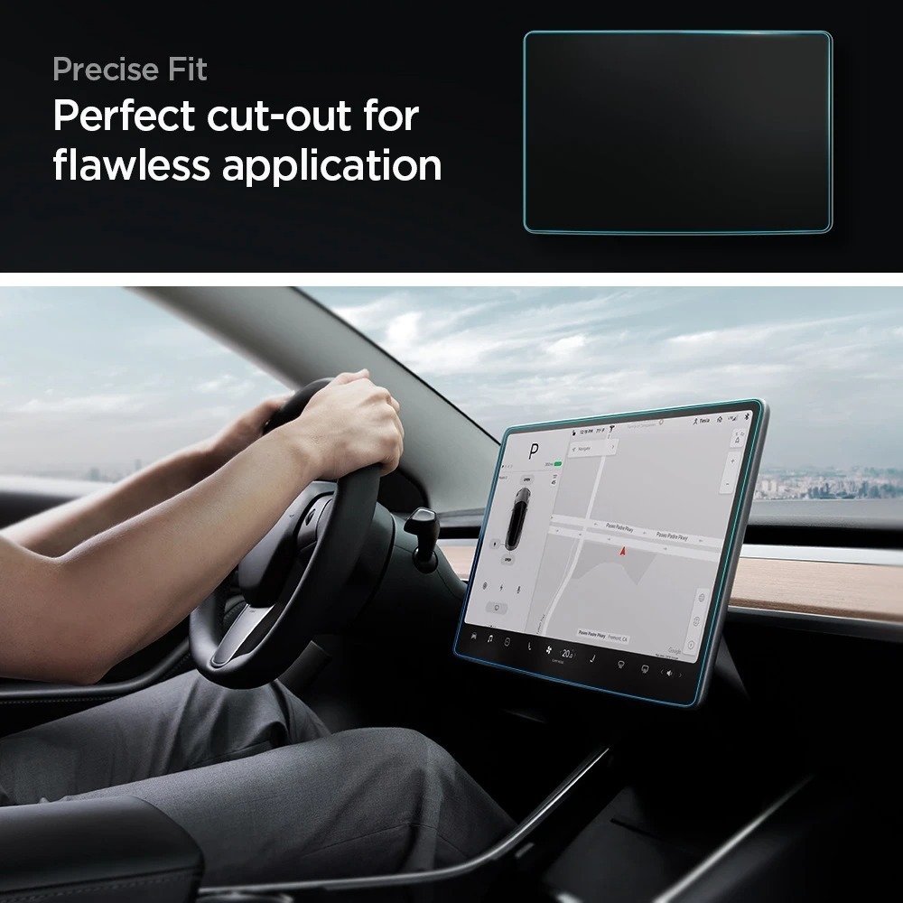 SPIGEN Glas.tR EZ Fit Anti-Glare Glass Screen Protector for Tesla Model 3/Y