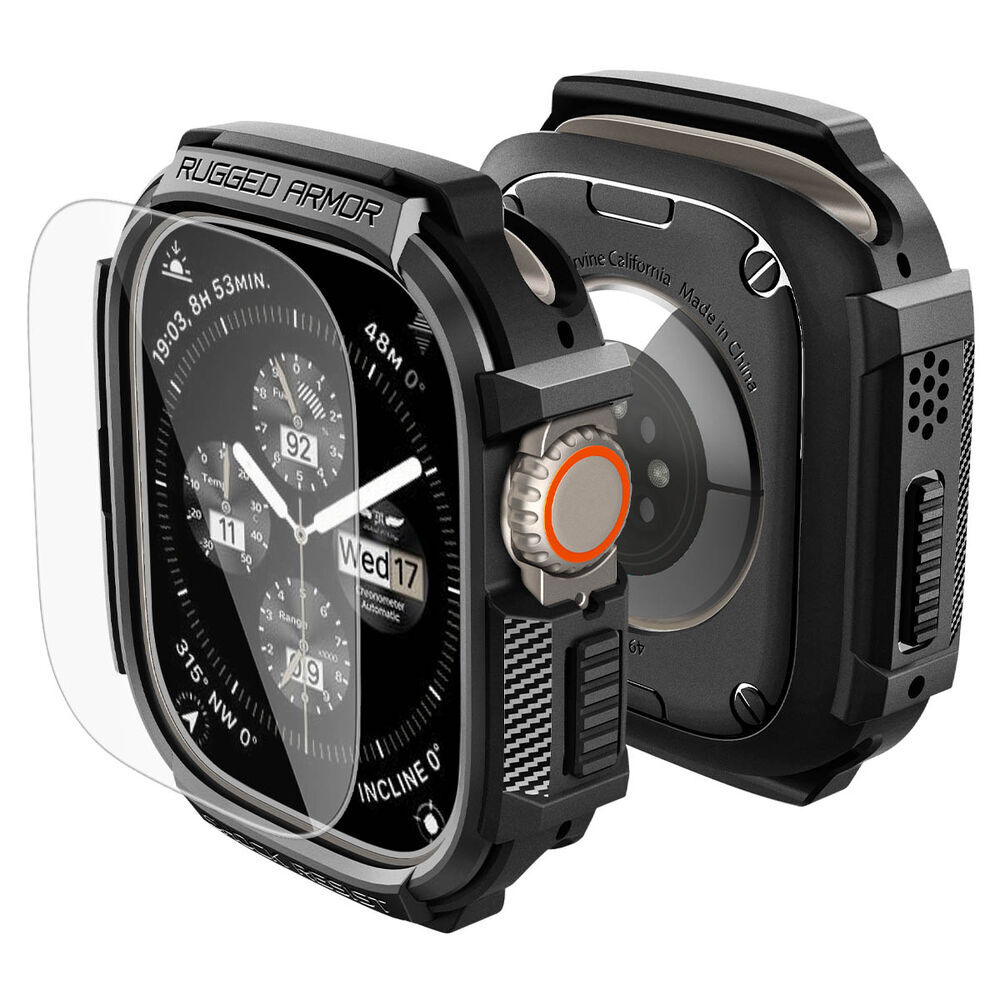 Rugged Armor Watchband with Screen Protector for Apple Watch Ultra 3 / 2 / 1 49mm