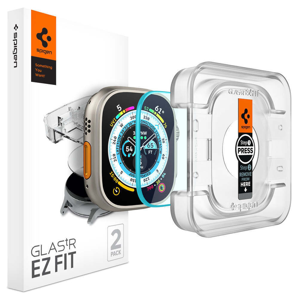 Apple Watch Ultra 49mm Glass Screen Protector EZ Fit GLAS.tR Slim 2PCS