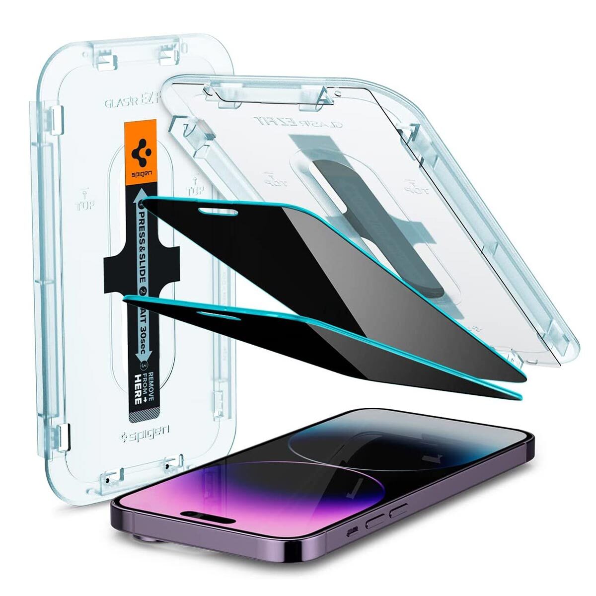 iPhone 14 Pro Max Glass Screen Protector EZ Fit GLAS.tR Privacy 2PCS