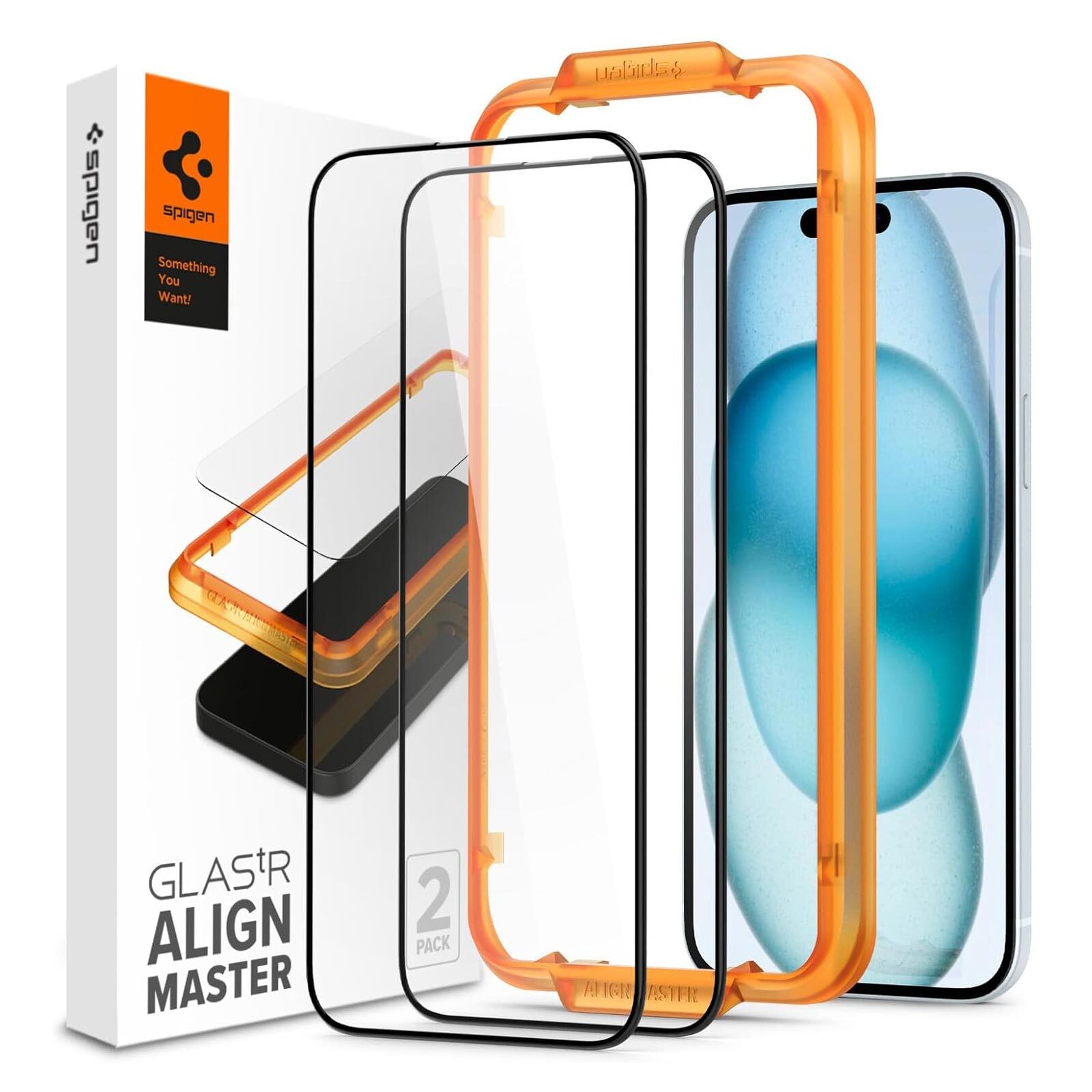 iPhone 15 Glass Screen Protector AlignMaster GLAS.tR Full Cover 2PCS