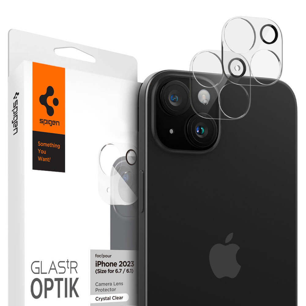 iPhone 15 / 15 Plus / 14 / 14 Plus Camera Lens Protector Optik GLAS.tR Slim 2PCS