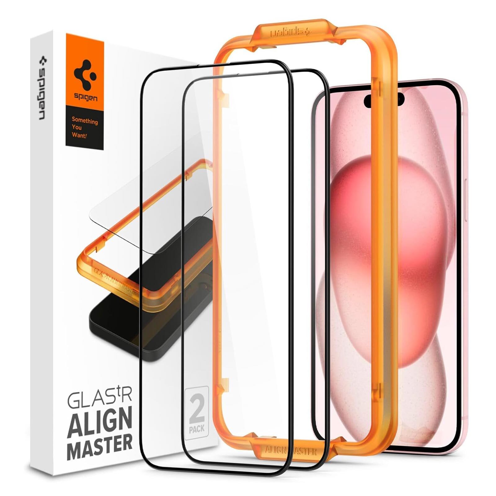 iPhone 15 Plus Glass Screen Protector AlignMaster GLAS.tR Full Cover 2PCS