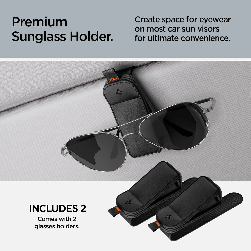 Universal SPIGEN Visor Leather Sunglasses Holder SH101 2PCS