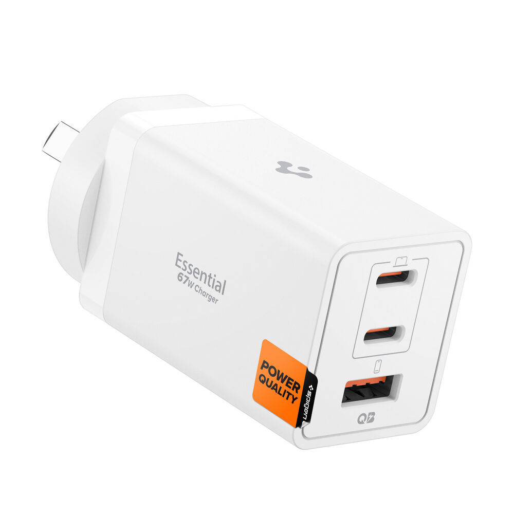 SPIGEN Essential QB USB-C USB-A 67W EE673OC 3 Ports Wall Charger for Universal