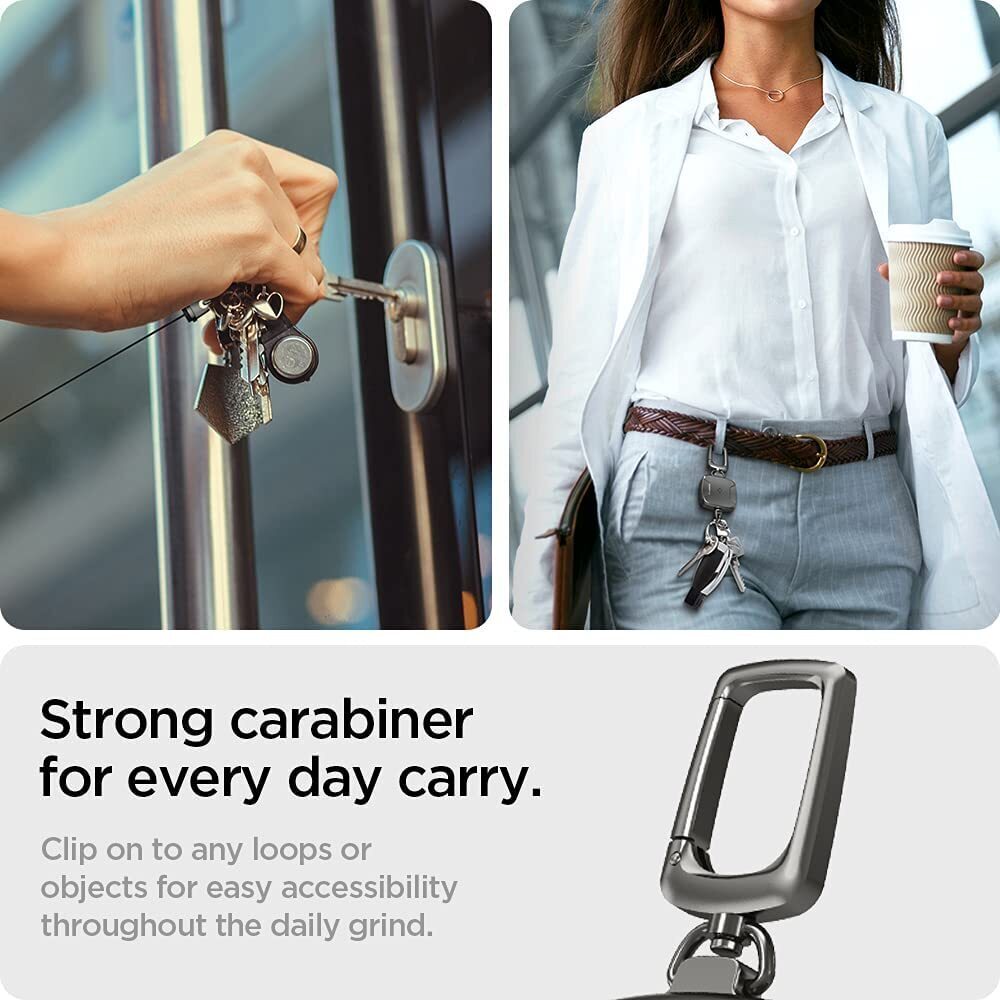 Carabiner Reel Clip Keychain ID Badge Card Holder