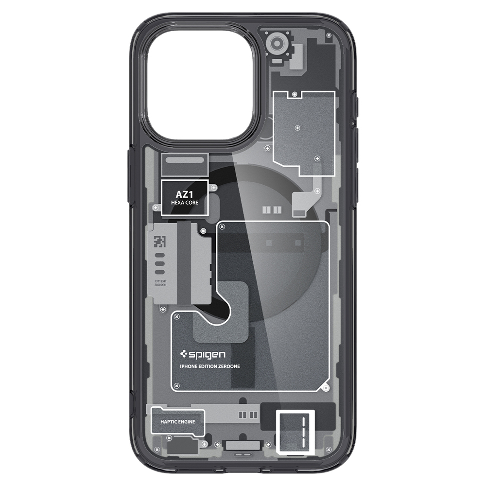 Spigen Ultra Hybrid Zero One Black MagSafe Case - For iPhone 15 Pro Max