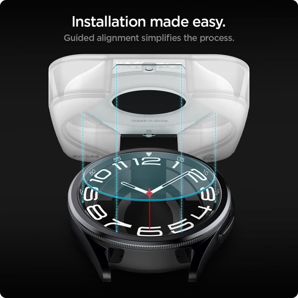 Galaxy Watch 6 (44mm) Screen Protector, Spigen [GlasTR EZ FIT] 2 Pack