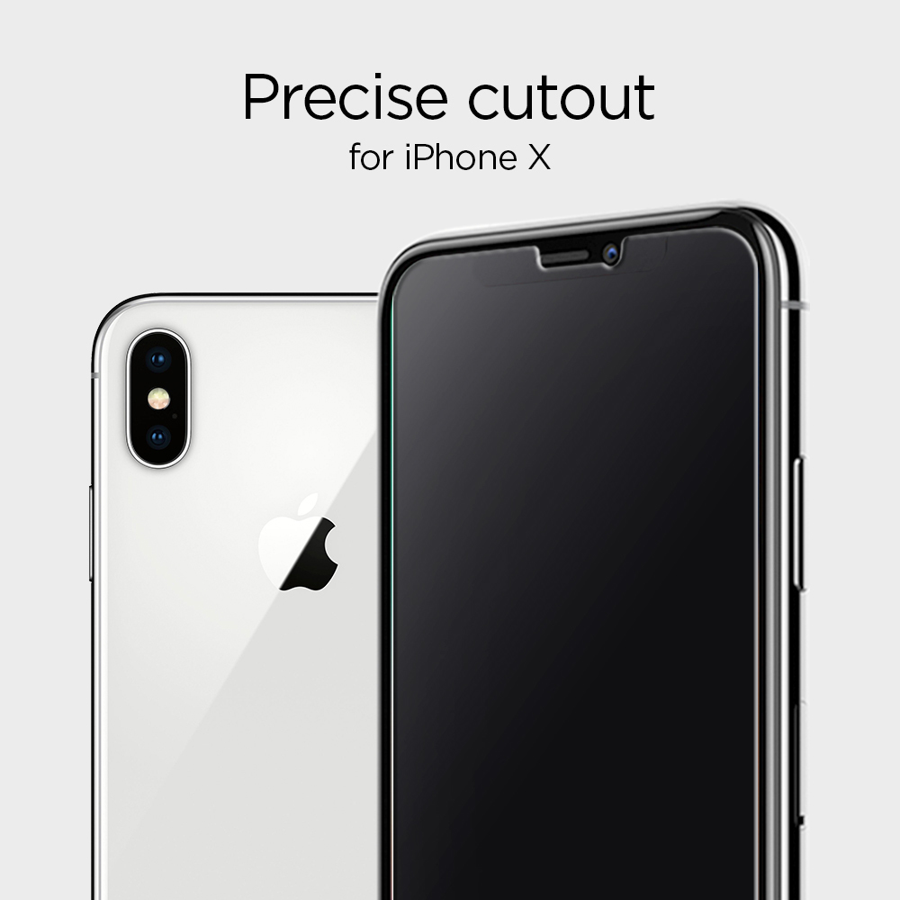 iPhone X Screen Protector GLAS.tR Slim Spigen