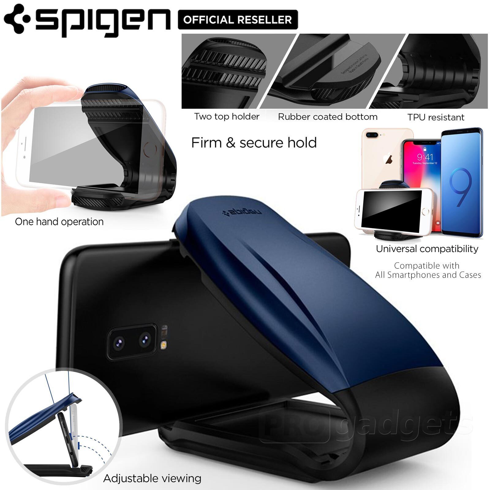 Genuine SPIGEN Turbulence S402 Car Mount Holder Dashboard for iPhone