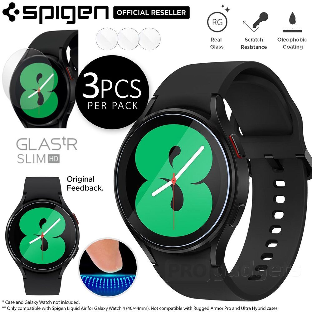 SPIGEN GLAS.tR Slim HD 3PCS Screen Protector for Galaxy Watch 4 40mm
