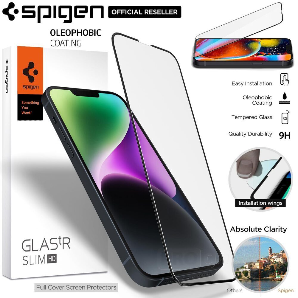 SPIGEN GLAS.tR Slim Full Cover HD Screen Protector for iPhone 14 Plus