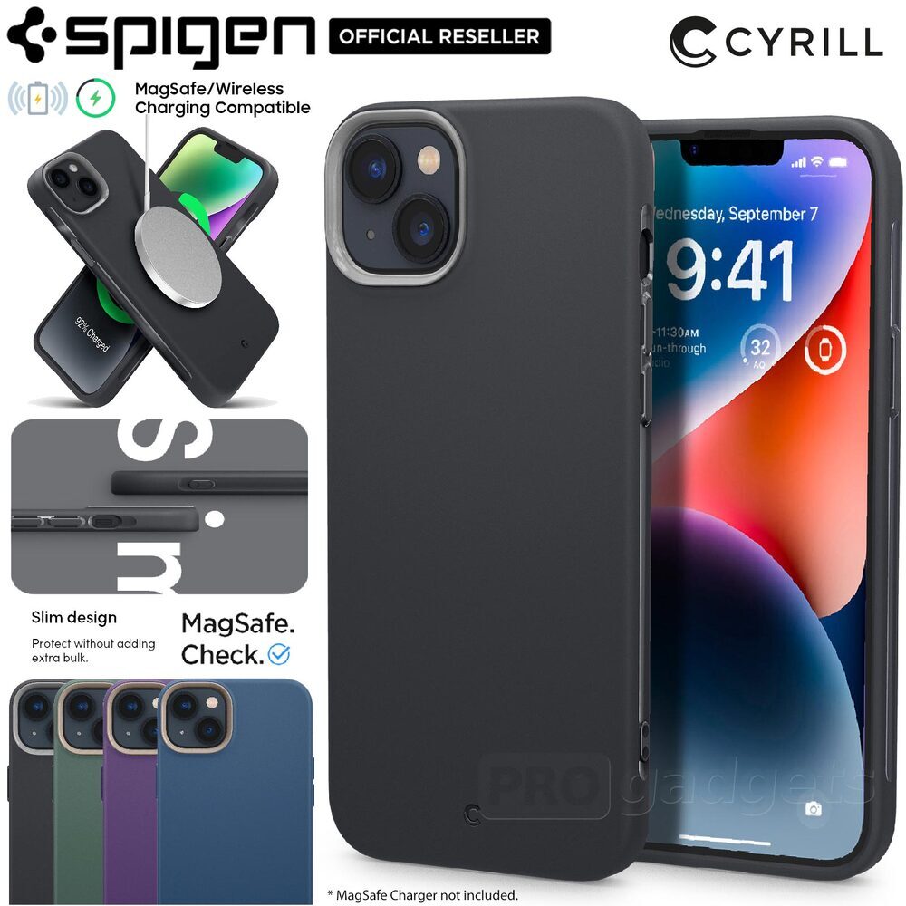 CYRILL By Spigen Kajuk Mag Custodia Per IPhone 14 Plus (2022) – Pelle PU Premium, Ricarica Magnetica, Antiurto, Colore Marrone - 4