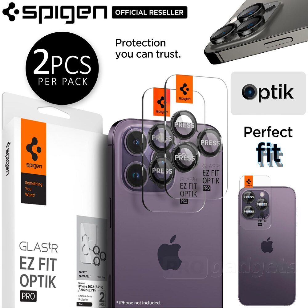 SPIGEN Glas tR EZ Fit Optik Pro Lens Screen Protector 2PCS for iPhone
