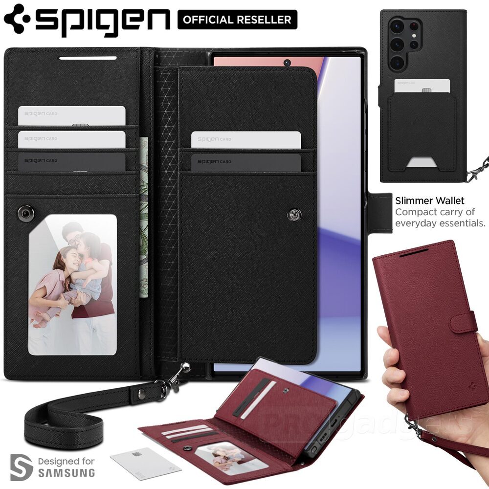 Etui Spigen Wallet S Plus do Galaxy S23 Ultra, czarne