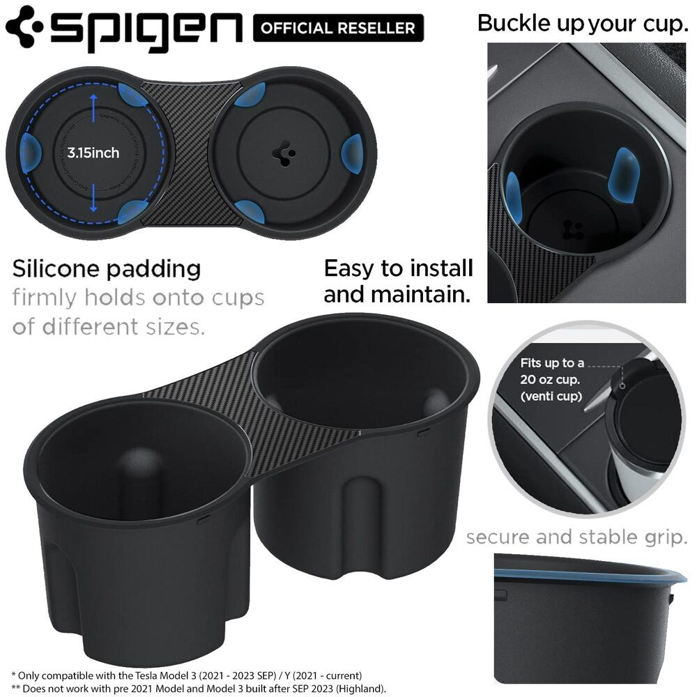 SPIGEN TO210 Center Console Cup Holder Insert Carbon Edition for
