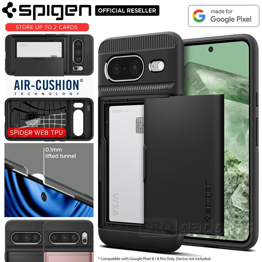 Spigen Cover Rugged Armor Compatibile con Google Pixel 8 Pro - Nero