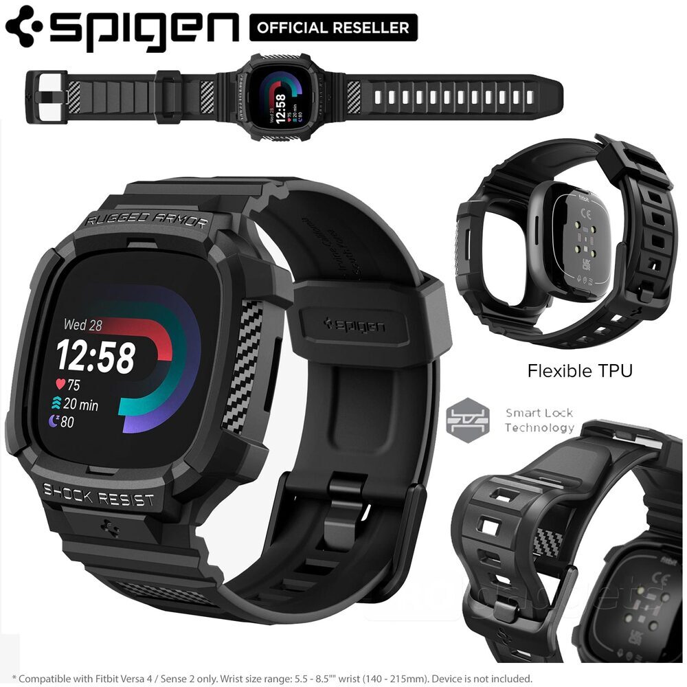 Versi Rugged SPIGEN Rugged Armor Pro for Fitbit Versa 4 / Sense 2 Case Band