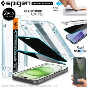 iPhone 15 Plus Glass Screen Protector EZ Fit GLAS.tR Privacy 2PCS
