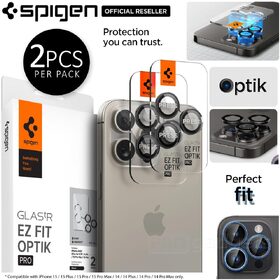 iPhone 15 Pro / 15 Pro Max / 14 Pro / 14 Pro Max Camera Lens Protector EZ Fit GLAS.tR Optik Pro 2PCS